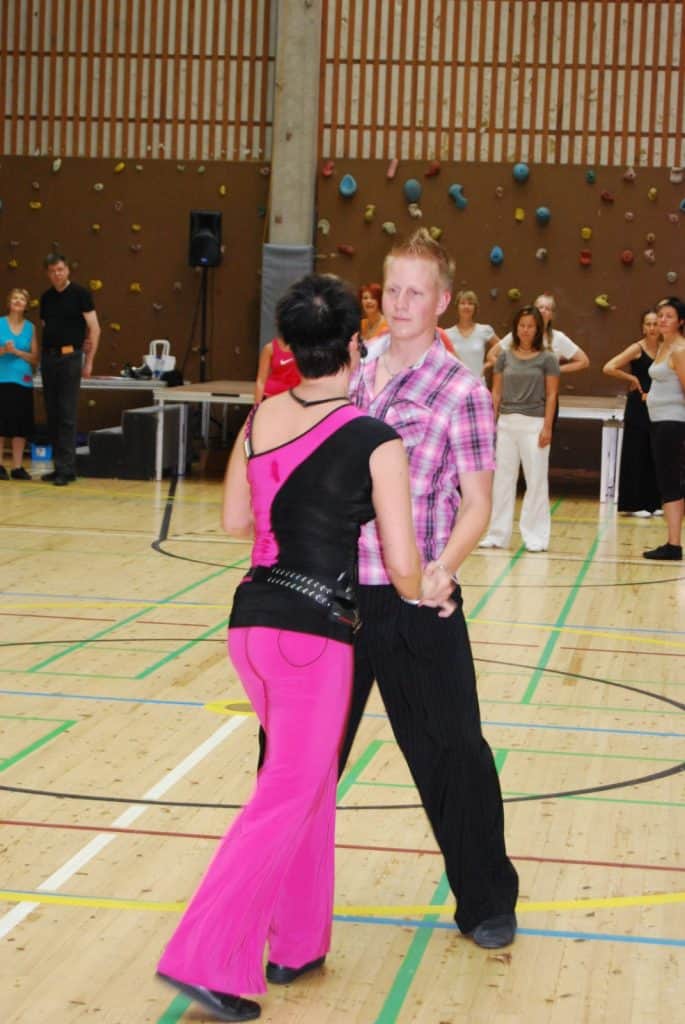 Joonas Kainulainen ja Sari Aaltonen Valasrannan tanssileirillä 2009